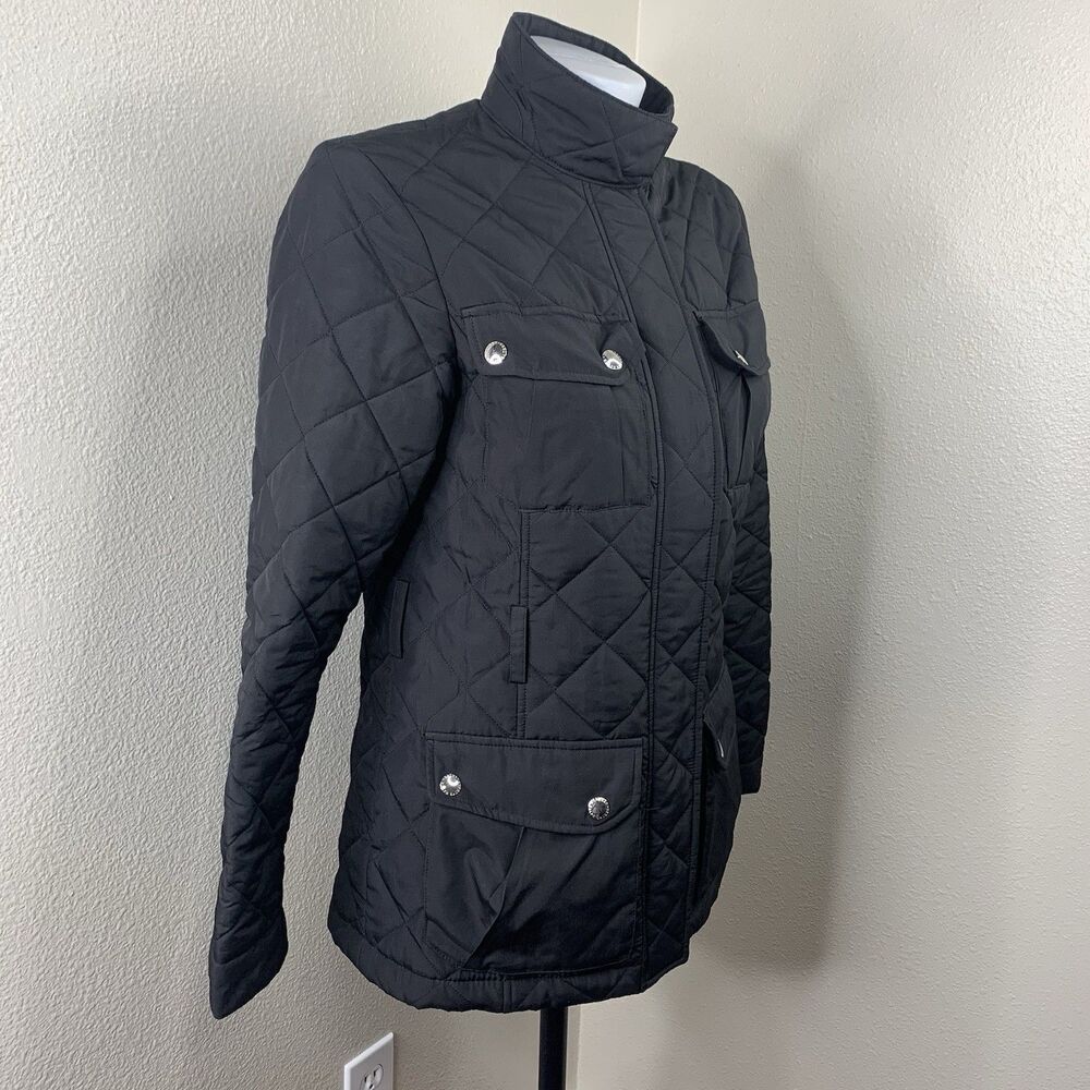 Lauren Ralph Lauren Black Quilted Puff Coat Jacket Women’s Sz S